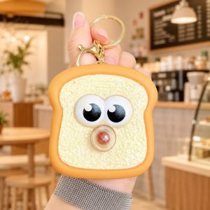 HOTOTO Stress Relief Bubble Squeeze Keychain Sensory Play Dessert Shape Dessert Bubble Sensory Toy Cute Bubble Blowing Food Fidget Toy Kids Adults