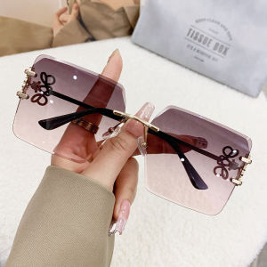 Frameless Women’s Sunglasses – Oversized Lens Design Anti-UV Protection Lightweight & Versatile for Daily Fashion or Outdoor Activities