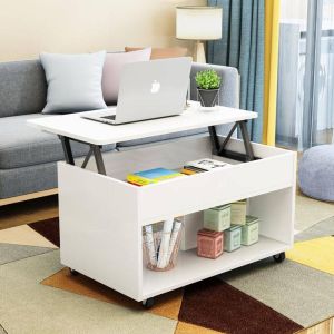 Multifunctional Foldable Lift Coffee Table Change Dining Dual-Use Retractable Simple Small Apartment Household Wheeled Movable