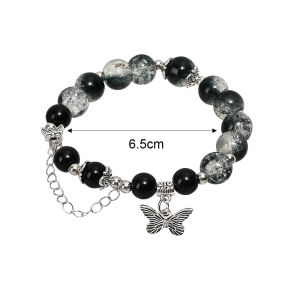 X.Z.MOONLIGH New Chinese Style Ice Cracked Beaded Bracelet Mens Niche High-End Feel Bracelet