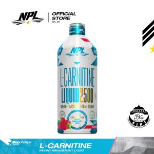 NPL L-Carnitine Liquid2500 (480ml) Fat Burner Weight Loss Energy Perfomance Boost Metabolism Halal Supplement Gym