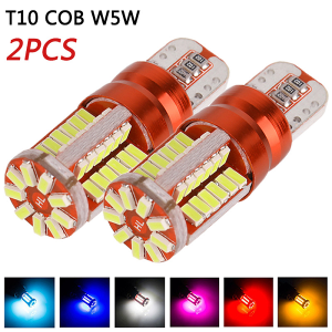 T10 COB W5W Car LED Light Headlight License Plate Lamp Auto Trunk Parking Bulb Billboard Lights 6 colors