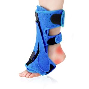 Plantar Fasciitis Night Splint Night Splint Plantar Fasciitis for Women And Men Upgrade Adjustable Splint Not Affect Sleep for Achilles Tendinitis Flat Arch Foot Drop (Blue)
