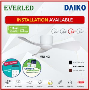[Installation Available] ALPHA MILI HG 3B 22/33"/42"/52" (with 20W Tri-Color Light and Remote)