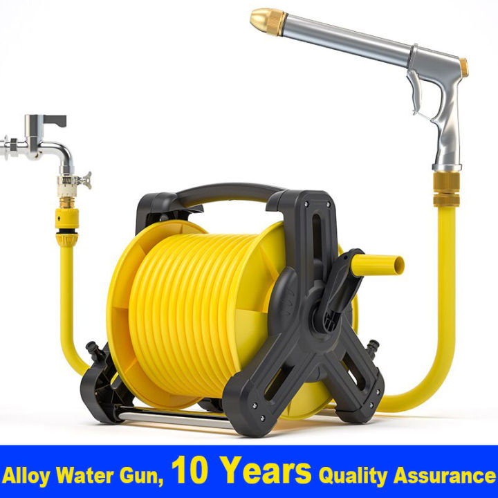 Garden Hose Set Heavy Duty Garden Hose Reel Cart with 66ft/20m/164ft