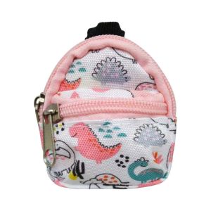 METALIX Double Layer Zipper Doll Backpack Cute Flower Design Cotton Material Canvas Backpack Rucksack Style Multiple Styles BJD Doll Backpack Dollhouse Decors