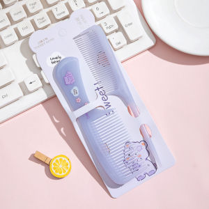 Dovana Sisir Rambut Anak Mini 2Pcs Karakter Kartun Transparan Runcing Baby Hair Comb 1Set Gagang