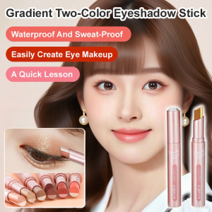 Gradient Twotone Lazy Eyeshadow Stick For All Year Round Women Urban Whitecollar Office Workers Students Smooth Application OneStroke Easy Color