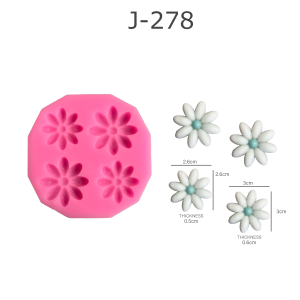 แม่พิมพ์ ดอกไม้น่ารัก หลายขนาด ขนาด 2 cm-7cm J-278