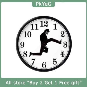 [COD] PkYeG KITCHEN Funny Walks Clock Classic Wall Watch Funny Walking Silent Mute Clock Home Dector