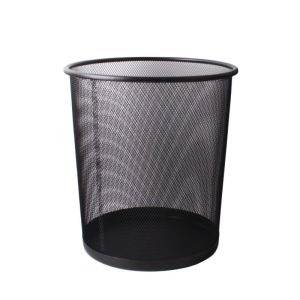 Thickened Rust-Proof Iron Mesh Trash Can Household Metal Basket Office Barbed Wire Wastepaper Can