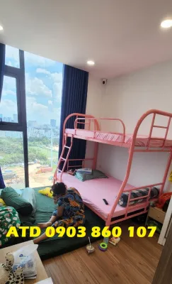 Giường tầng sắt giá rẻ- giường ngủ 2 tầng sắt cao cấp giao lắp nhanh tphcm bình dương