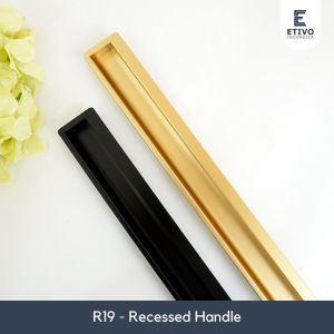 Etivo R19 Etivo Recessed Handle | Tarikan Laci Tanam | Gagang Lemari Flush