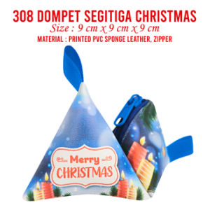Dompet Segitiga Seri Natal Dompet Segi tiga Ketupat Merry Christmas