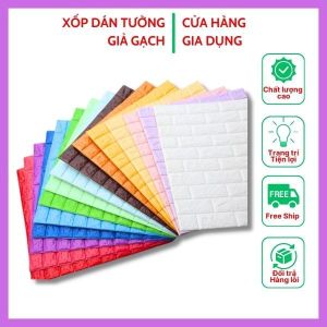 [FreeShip] combo 10 Tấm - Xốp Dán Tường Giả Gạch 3D  Khổ Lớn 70x77cm Loại  Cách Âm Chống Ẩm Chống Thấm Dày