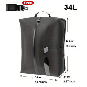 <24H SHIP> 5pcs Hand Roll Vacuum Storage Bags No Pump Needed Travel Clear Clothes Compression Bags for Luggage Reusable Space Saver Organizer Bag for Garment Shirts Quilt Pillow Dust Moist Proof