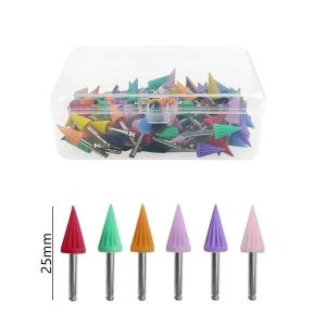 100pcs/box Disposable Dental Polish Nylon Umbrella Shape Bristle Prophy Brush Polishing Brushes Teeth Whitening Dentist Material