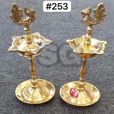 1 Pair Of Brass / Vengalam Baby Vel Or Annam Kuthuvilaku