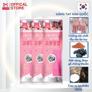 Găng tay cao su tự nhiên Hàn Quốc không móc Size L