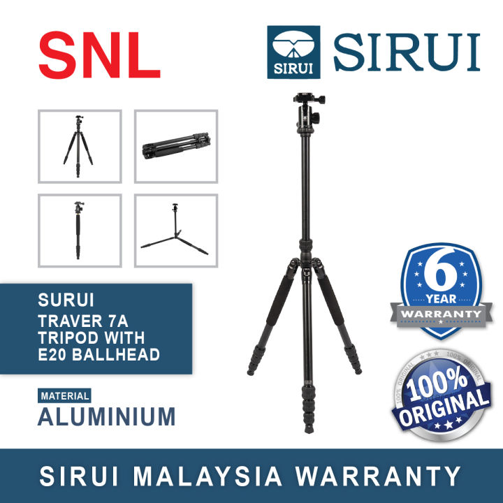 Sirui Traveler 7A Aluminium Tripod with E-10 Ballhead | Lazada