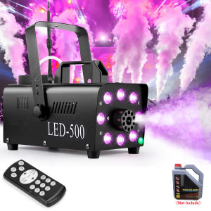 Smoke Machine Disco Lights for Party 500W Automatic Spray Fog Machine Stage Lights Mini Stage Fogger for Stage Show Christmas Party Light