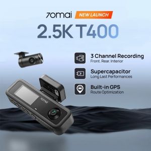 70mai Dash Cam 4K A810 Lite A810S-2 T800 X800 A410 NEO A210S A800SE T400 3-Channel Front Rear Dual Car Camera Dashcam
