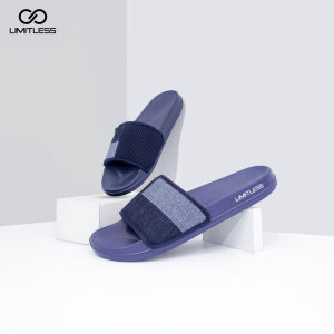 LIMITLESS Sandal Slop Pria Dewasa Kekinian Casual Distro Sendal Slip On Cowok Slide Rumah Premium Terbaru Anti Slip Keren Santai Nyaman