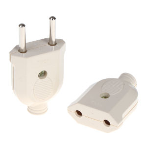 [ezrae Libun] 2 Pin EU Plug Male Female electronic Connector Socket Wiring Power Extension