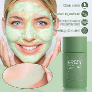 🔥Soft Cleaning🔥Green Tea Facial Cleansing Stick With Oil Control  Daily Use  Natural Solid Mask