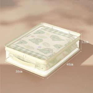 JACIRCLE Storage Bag Set Clear PVC Dustproof Organizer For Bed Sheets Duvet Covers Clothes Closet Underbed