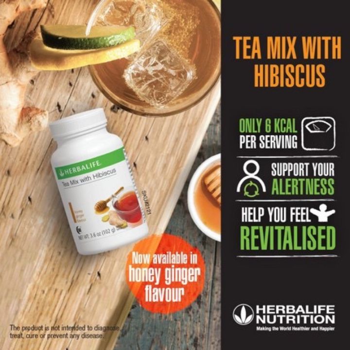 Herbalife Tea Mix Honey Ginger 102g (Honey Ginger Flavour) READY STOCK