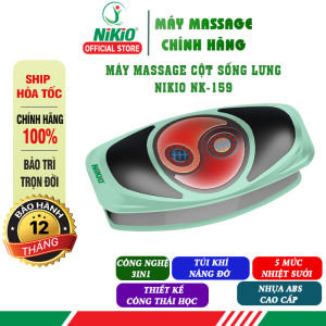 Máy Massage Lưng Nén Ép Trị Liệu Kéo Giãn Cột Sống Lưng Nikio NK-159 - Công Nghệ Rung Xung Điện Và Nhiệt Sưởi  Giảm Đau Lưng Tại Nhà