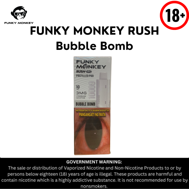 Funky Monkey Rush Bubble Bomb Pod or Set Disposable Vape | Lazada PH