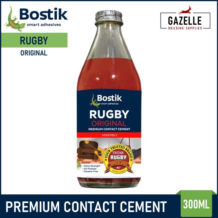 Bostik Rugby Original Premium Rubber Contact Cement High Strength Adhesive Toluene Free 300ml