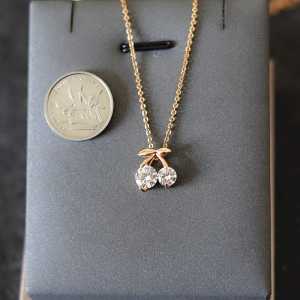 kalung titanium wanita plus liontin anti karat anti luntur