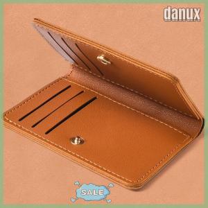 danux Solid Color PU Leather Small Wallet For Women Short Simple Womens Purse With Buttons Ultra Thin Credit Card Bag Coin Purse