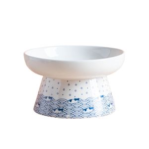 Gốm Giá nâng Mèo Con Chống nôn Dụng cụ cho mèo ăn uống Nghiêng nâng Pet Nguồn Cung Cấp Bát thức ăn cho mèo Bát cho thú cưng ăn Bình đựng nước