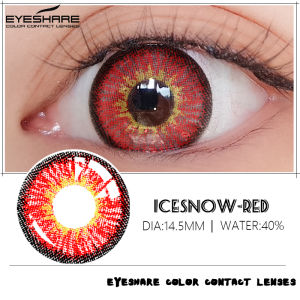 【BAYAR DI TEMPAT&SPOT】EYESHARE 1SEPASANG ICESNOW RED/BROWN BLUE/PURPLE BIG EYE LENSA KONTAK SOFTLENS HALLOWEEN ANIME SOFLEN UNTUK RIASAN SOFTLENS MINUS 0.00 DIAMETER 14.5MM（KOTAK LENSA GRATIS）