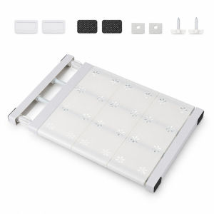 Adjustable Expandable Wardrobe Divider Metal Tension Shelf Rack No Drill Cabinet Partition Space Saving for Closet Kitchen Bathroom