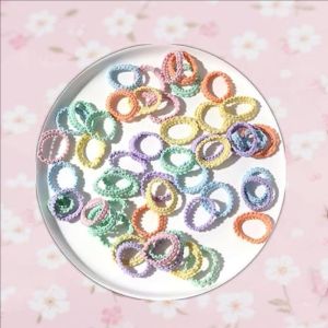 100pcs Colorful Elastic Hair Band / Small Rubber Bands for Children / Kids Ponytail Holder Hair Tie