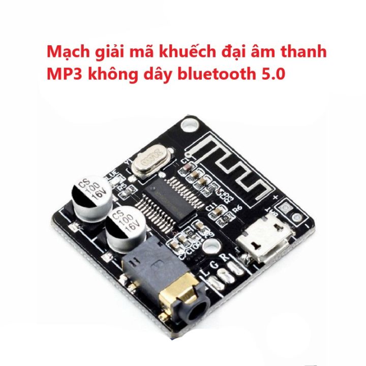 Mạch giải mã khuếch đại âm thanh MP3 không dây bluetooth 5.0 mini màu ...