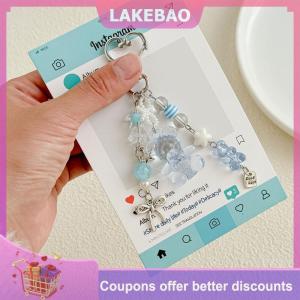 【LAKEBAO】 Dễ thương trong suốt gấu túi Keychain Mặt dây chuyền tình yêu cung quyến rũ thanh lịch Keyring ngọt ngào chuỗi điện thoại nữ tính Ba lô treo trang trí quà tặng