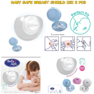 Baby Safe 2 PCS Pelindung Puting Silicone Nipple Shield / Breast Shields (2pcs) BPM04 WARNA CASE ACAK