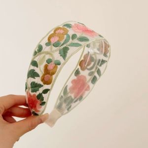 Bando Bunga Korea Head Band Bandana Cantik Bunga Bando Bordir Bunga Cantik Bandana Headband Korea