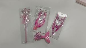 Princess Peach cosplay Pink Accessory Set for Children Aurora Sleeping Beauty Barbie Rapunzel