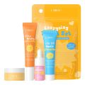 Hydrating Skin Care Set Travel Kit, Gifts for Women and Teenage Girls, 4 Piece Skincare Essentials SetTravel Size With Facial Cleanser, Cream, Serum, Sunscreen - Travel Essentials Gift Set. 