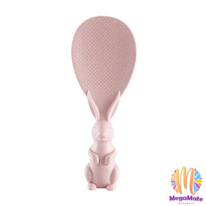 MegaMate ทัพพีตักข้าว ทัพพีตักข้าวรูปกระต่ายน่ารัก ตั้งได้ ข้าวไม่ติดทัพพี ล้างง่าย Wheat straw rice spoon สปอตสินค้า Maygo