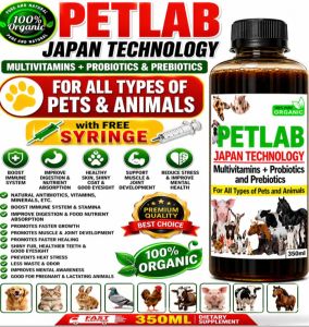 MULTIVITAMINSPREBIOTICS AND PROBIOTICS PETLAB JAPAN TECHNOLOGY DOGS CATS POULTRY PIGS pets