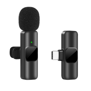 K8 Microphone Mic Clip On Lavalier Youtuber Wireless Usb Mikrofon Nirkabel Portable Wireless USB Type C