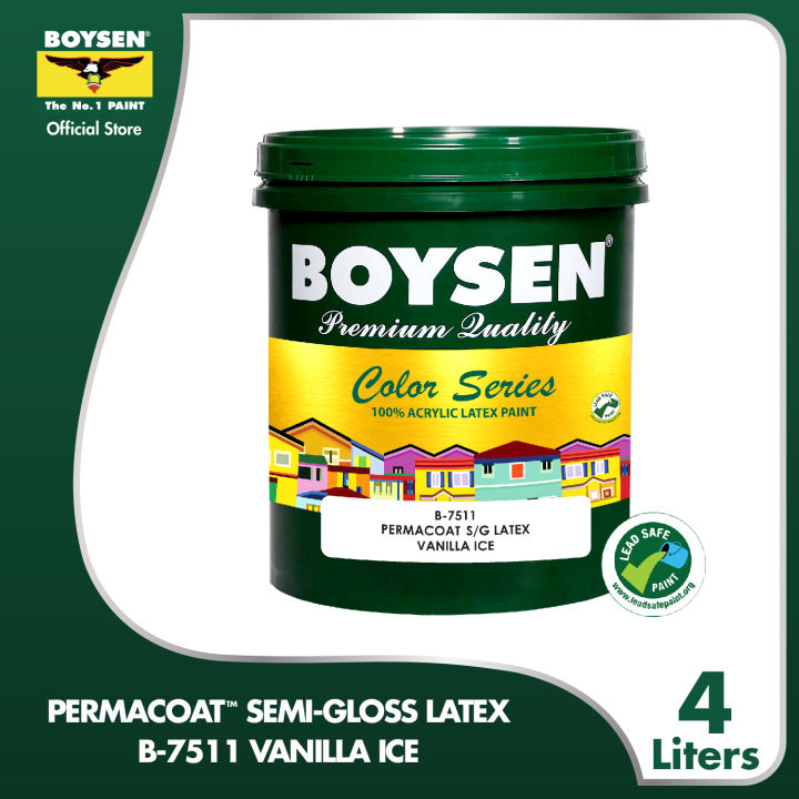 BOYSEN Permacoat Semi-Gloss Latex Vanilla Ice B7511-4L | Lazada PH